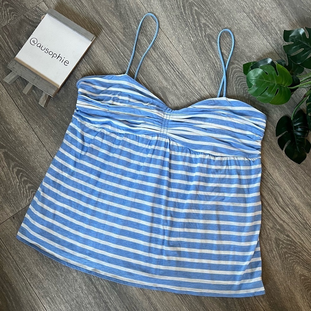 J. Crew cotton striped flowy summer top NWOT!